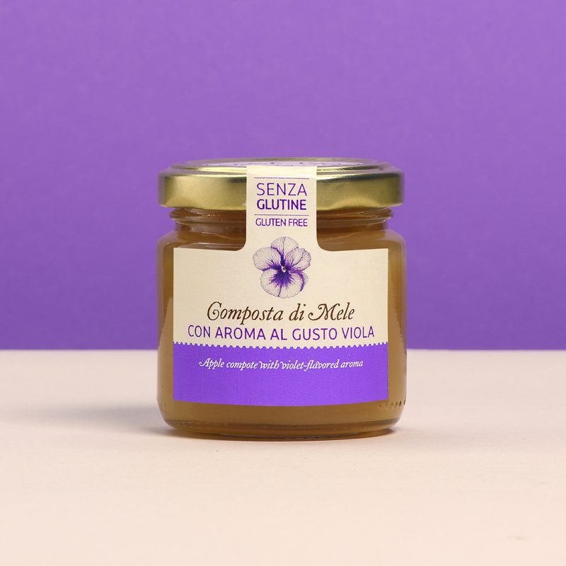 Composta di mele con aroma violetta
